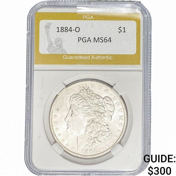 1884-O Morgan Silver Dollar PGA MS64
