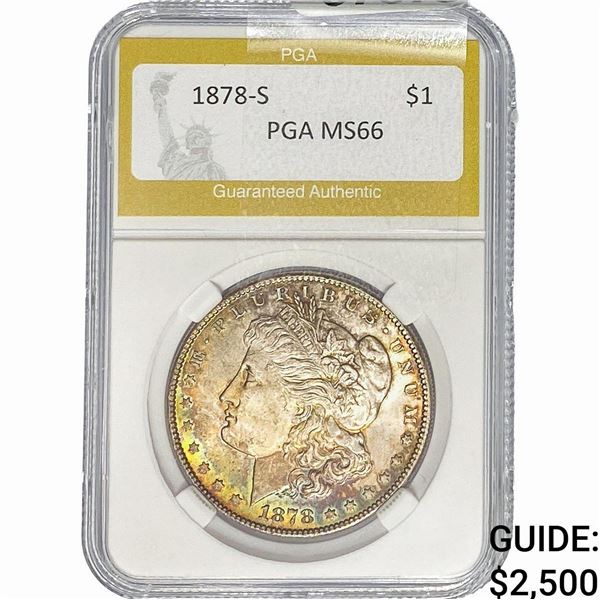 1878-S Morgan Silver Dollar PGA MS66