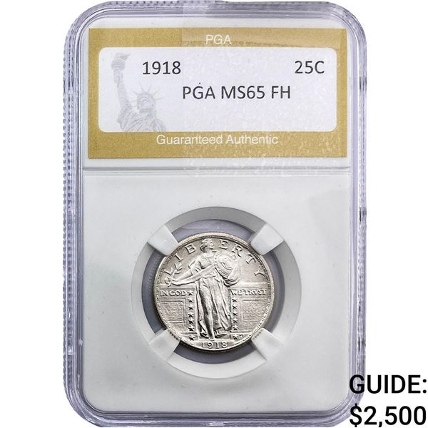 1918 Standing Liberty Quarter PGA MS65 FH