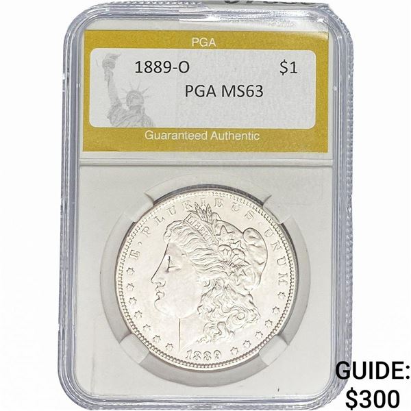 1889-O Morgan Silver Dollar PGA MS63