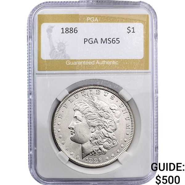 1886 Morgan Silver Dollar PGA MS65