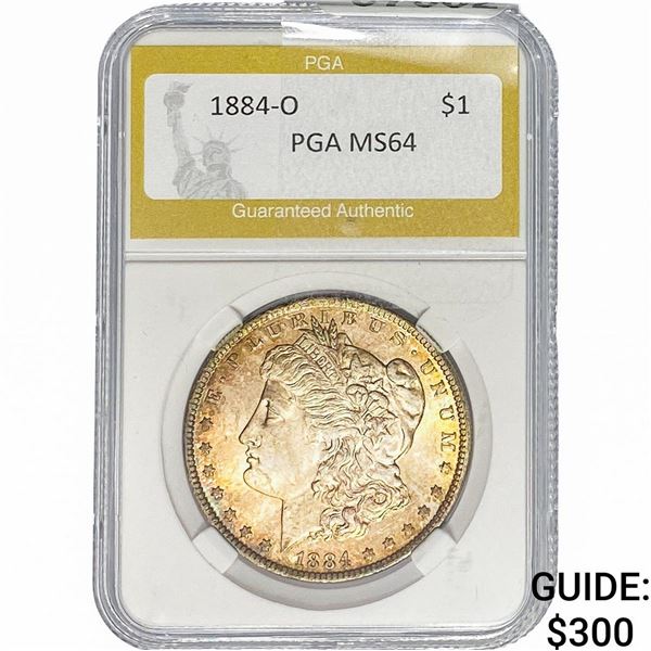 1884-O Morgan Silver Dollar PGA MS64