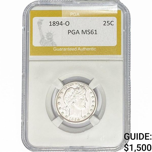 1894-O Barber Quarter PGA MS61