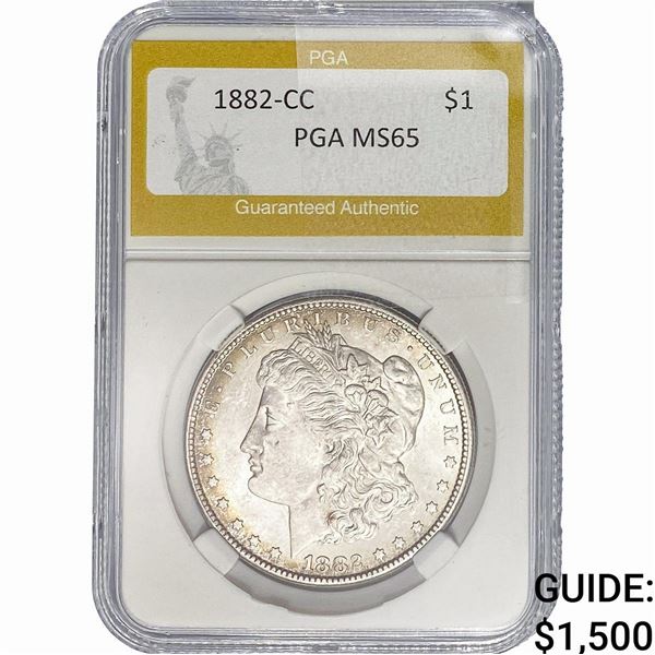 1882-CC Morgan Silver Dollar PGA MS65
