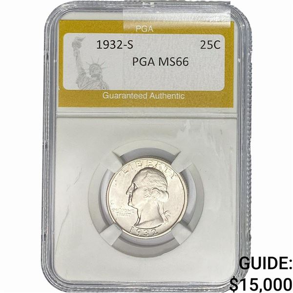 1932-S Washington Silver Quarter PGA MS66