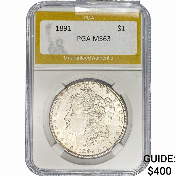 1891 Morgan Silver Dollar PGA MS63