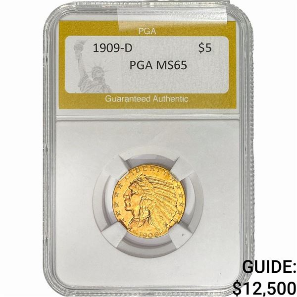 1909-S $5 Gold Half Eagle PGA MS65