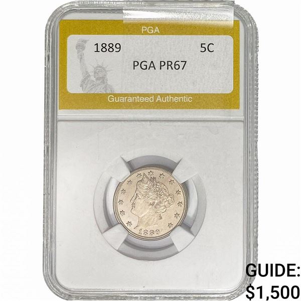 1889 Liberty Victory Nickel PGA PR67