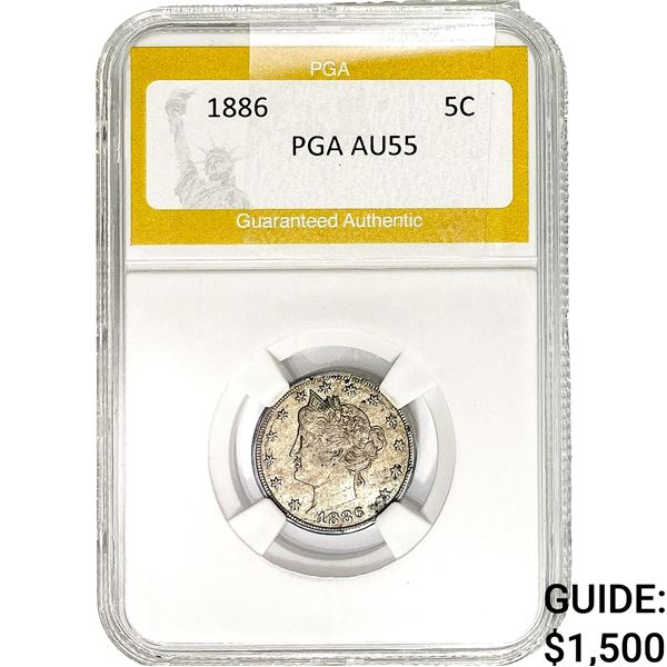 1886 Liberty Victory Nickel PGA AU55