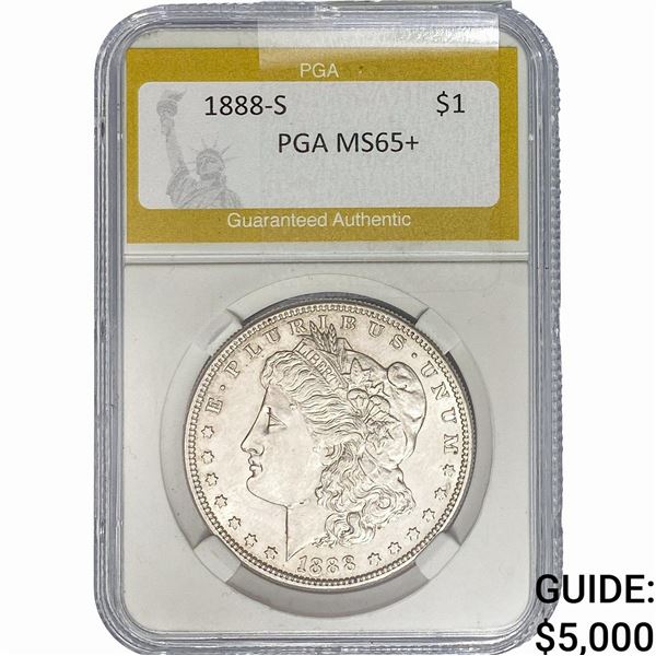 1888-S Morgan Silver Dollar PGA MS65+