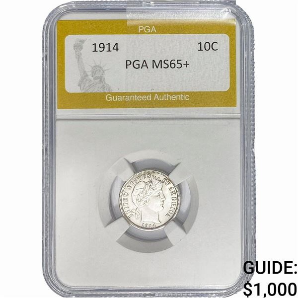 1914 Barber Dime PGA MS65+