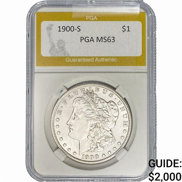 1900-S Morgan Silver Dollar PGA MS63