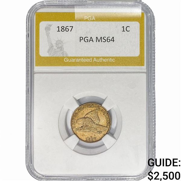 1857 Flying Eagle Cent PGA MS64