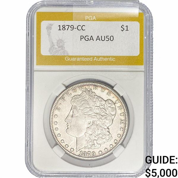 1879-CC Morgan Silver Dollar PGA AU50