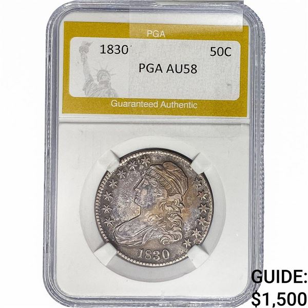 1830 Capped Bust Half Dollar PGA AU58