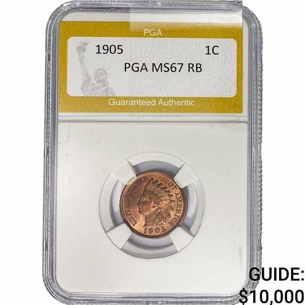 1905 Indian Head Cent PGA MS67 RB