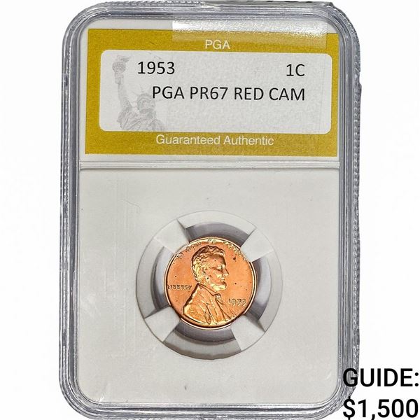 1953 Wheat Cent PGA PR67 RED CAMEO