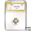 Image 1 : 1860 Silver Three Cent PGA MS61 Toner
