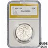 Image 1 : 1947-D Walking Liberty Half Dollar PGA MS66