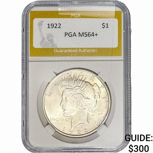 1922 Silver Peace Dollar PGA MS64+