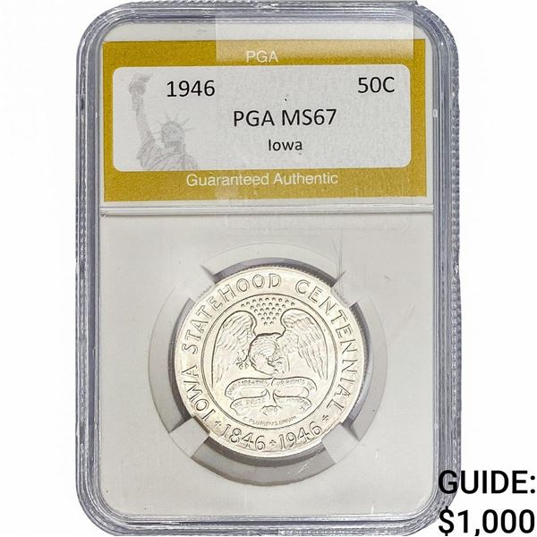 1946 Iowa Half Dollar PGA MS67