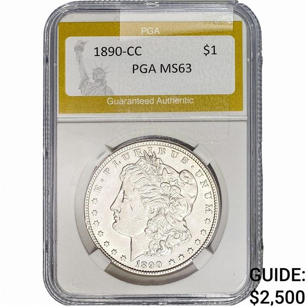 1890-CC Morgan Silver Dollar PGA MS63