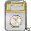 Image 1 : 1938 Walking Liberty Half Dollar PGA MS66