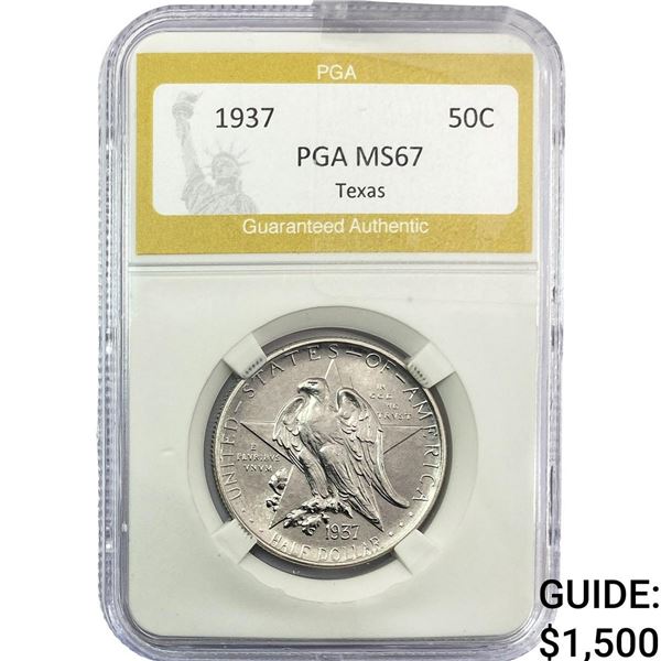 1937 Texas Half Dollar PGA MS67