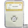 Image 1 : 1861 Silver Three Cent PGA MS67
