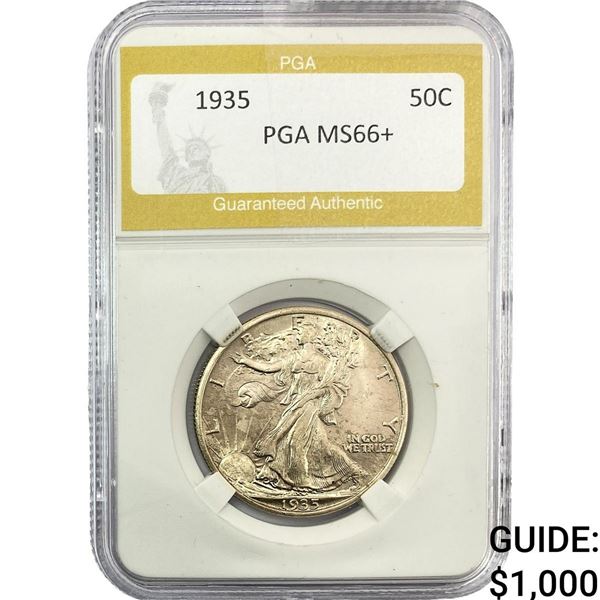 1935 Walking Liberty Half Dollar PGA MS66+