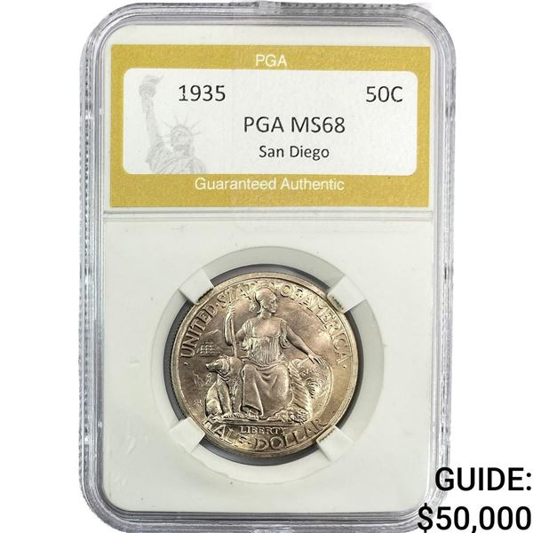 1935-S San Diego Half Dollar PGA MS68