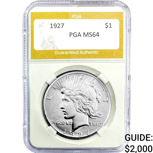 1927 Silver Peace Dollar PGA MS64