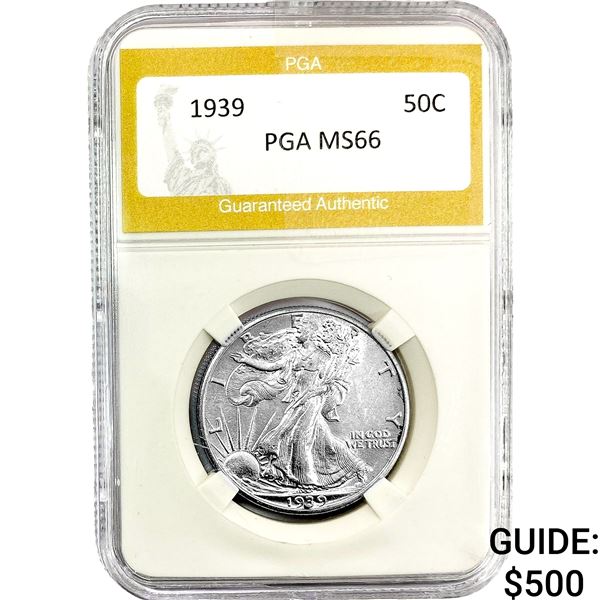 1939 Walking Liberty Half Dollar PGA MS66