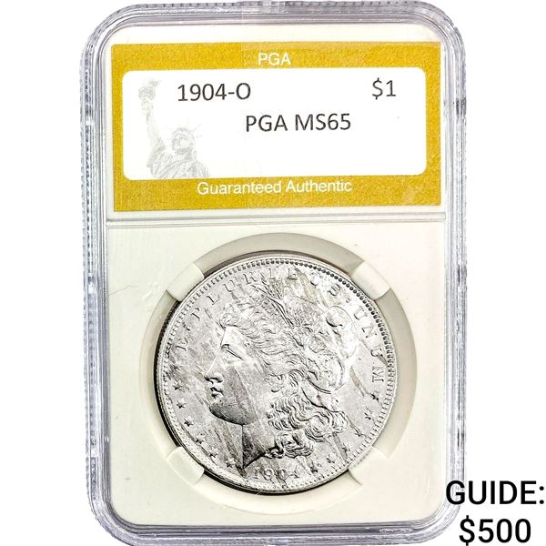 1904-O Morgan Silver Dollar PGA MS65