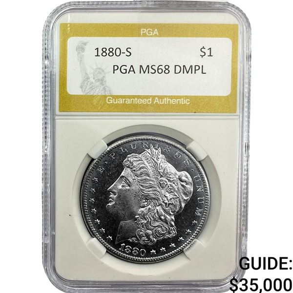 1880-S Morgan Silver Dollar PGA MS68 DMPL