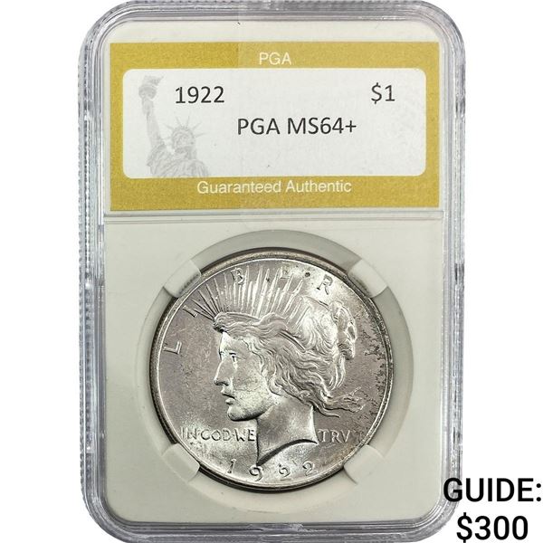 1922 Silver Peace Dollar PGA MS64+