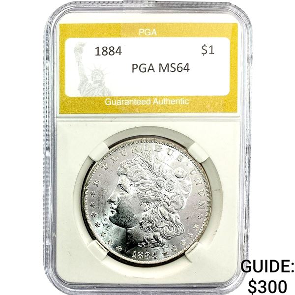 1884 Morgan Silver Dollar PGA MS64