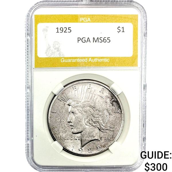 1925 Silver Peace Dollar PGA MS65