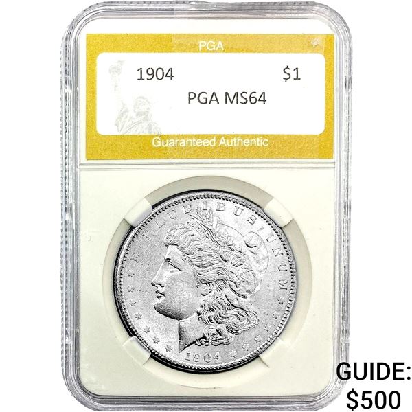 1904 Morgan Silver Dollar PGA MS64