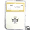 Image 1 : 1865 Silver Three Cent PGA MS64