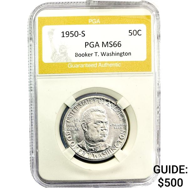 1950-S Franklin Half Dollar PGA MS66