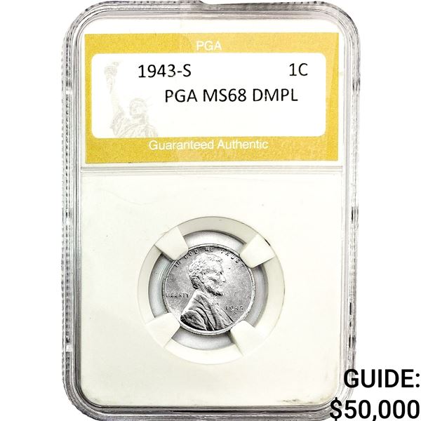 1943-S Wheat Cent PGA MS68 DMPL