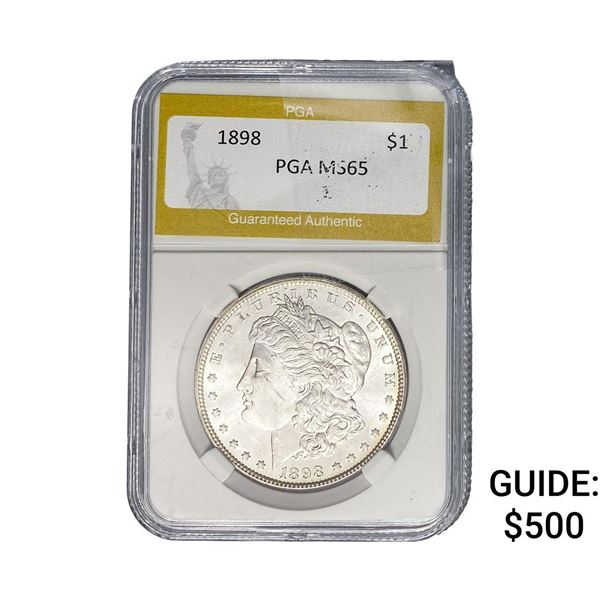 1898 Morgan Silver Dollar PGA MS65