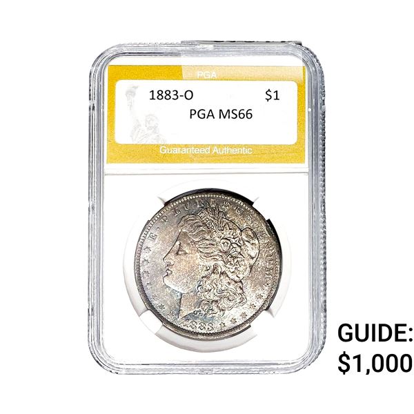 1883-O Morgan Silver Dollar PGA MS66