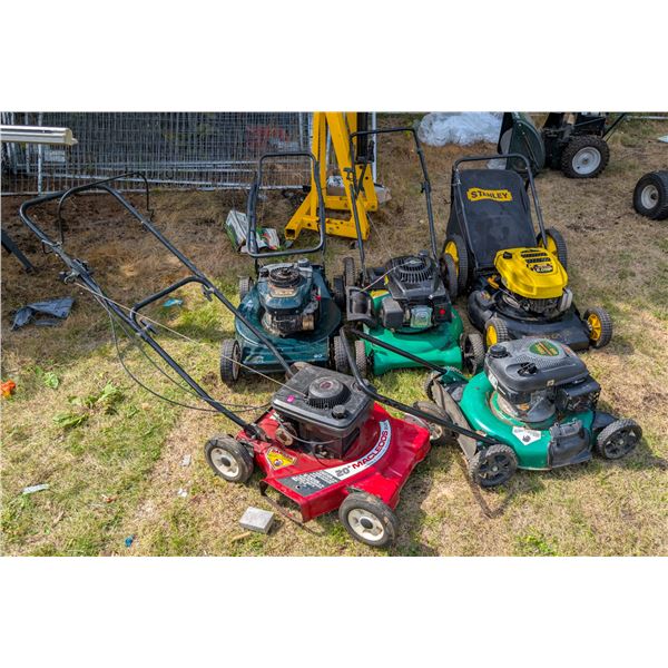 LOT OF 5 LAWNMOWERS