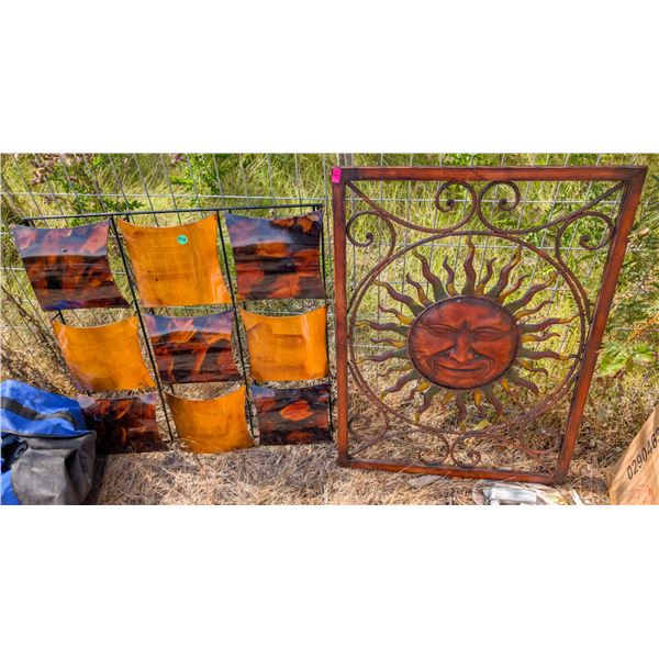 LOT OF 2 DECORATIVE WALL HANGINGS