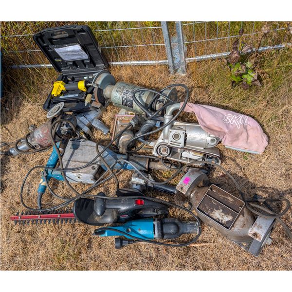 LOT OF ASSORTED POWER TOOLS W/ PNEUMATIC STAPLER