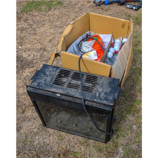 LOT OF ASSORTED FACE SHIELDS W/ VIRTUAL FIREPLACE
