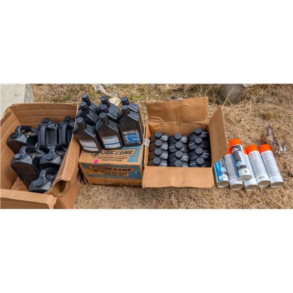 LOT OF ASSORTED OILS - 0W-30 15W-40 W/ KRYLON