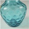 Image 2 : Blue Coin Dot Art Glass Pitcher with Clear Ribbed Handle